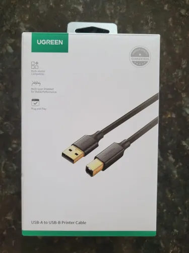 UGreen Cabo USB B 2.0 Impressora Universal Epson HP 2 metros