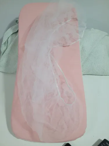 Colchãozinho + mosquiteiro para carrinho de bebe moises <br>R$ 25,00