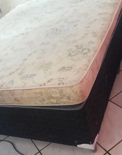Cama box casal normal com colchão entrego