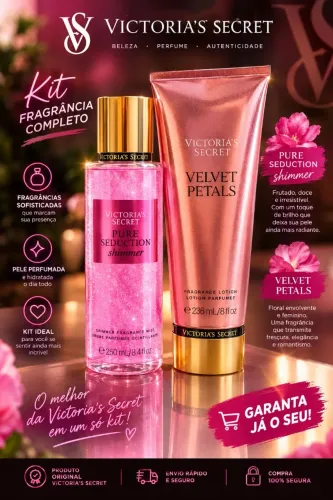 Combo body splash mais hidratante Victoria secret