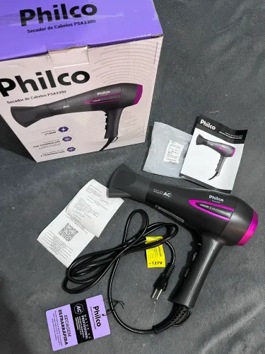 Secador de Cabelos Philco 2100W PSA3300 Íons Tourmaline