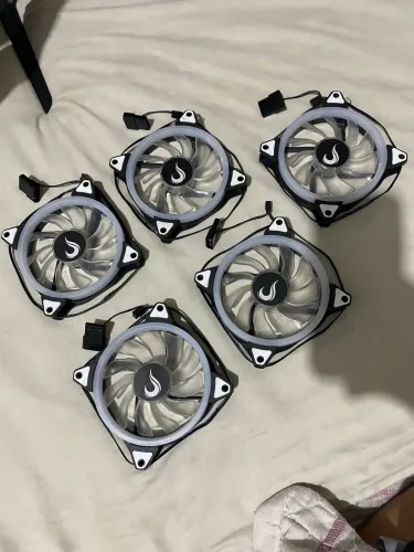 5 Fans Risemode Galaxy cor Branca 120mm