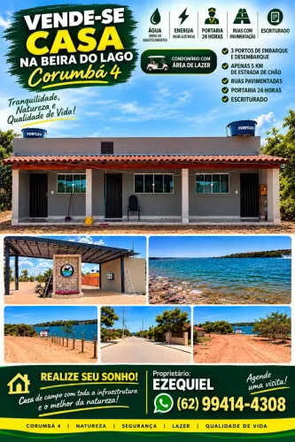 Vendo casa em condomínio fechado na beira do lago Corumbá 4
