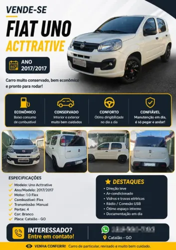 Fiat Uno Attractive 1.0 Flex 6V 5P 2017