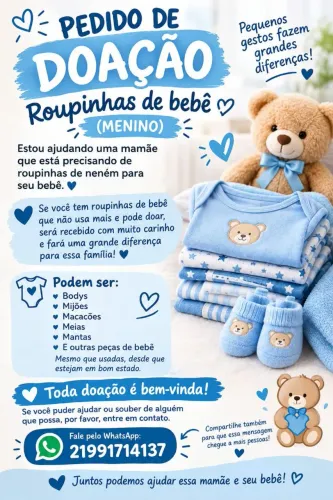 Doação de roupa de neném