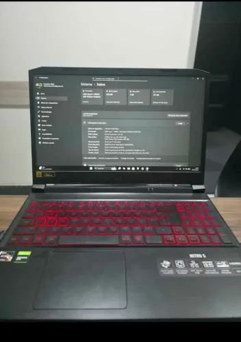 Notebook Acer Nitro 5 Ryzen 7 5800H, GTX 1650, 8gb de ram