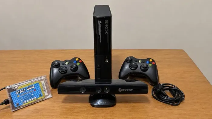 Xbox 360 + 2 Controles + Kinect + HD 500GB + 70 Jogos ?