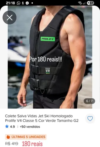 Coletes salva vidas