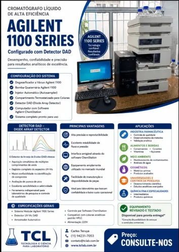 CROMATÓGRAFO LÍQUIDO DE ALTA EFICIÊNCIA - HPLC AGILENT 1100 SERIES
