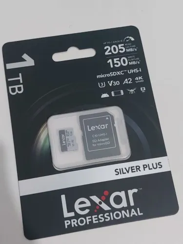 Lexar Cartão micro SD 1TB Professional Silver Plus, UHS-I, C10, U3, V30, Full HD e 4K