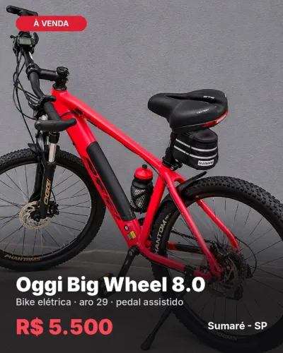 Bike Elétrica Oggi Big Wheel 8.0 Aro 29 + Acessórios