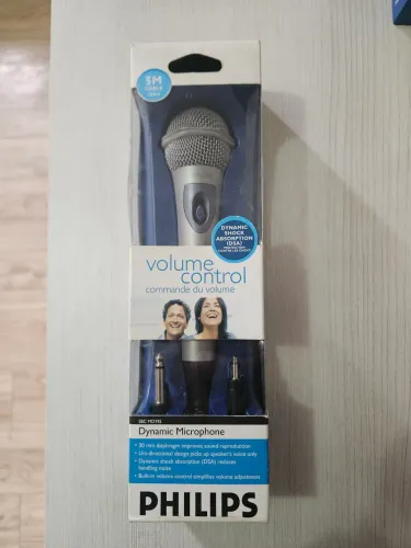 Microfone Philips SBC MD195 Nunca usado. Novo