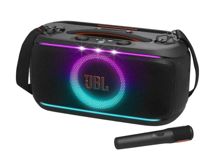 Caixa de som JBL On The Go 2 Preto com microfone e show de luzes