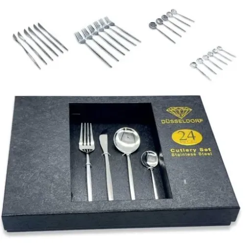 Jogo de Talheres Slim 24 Peças Silver