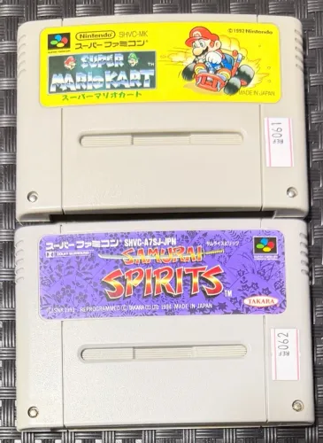 Samurai Spirits e Super Mario Kart Originais SNES SFC Super Famicom