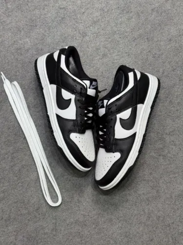 Tênis Nike Dunk Low Panda Retrô Clássico Unissex Premium (2 Cadarços Preto e Branco)