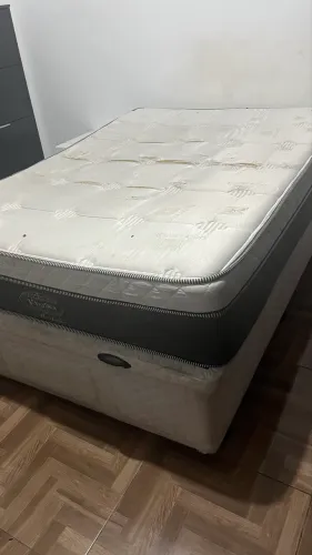 Cama Box Casal King Star Maxpedic + Base com Baú