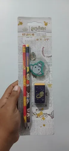 Harry Potter kit Lápis, borracha e apontador