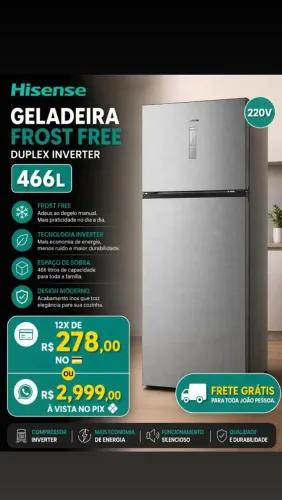 Geladeira Frost Free Hisense 