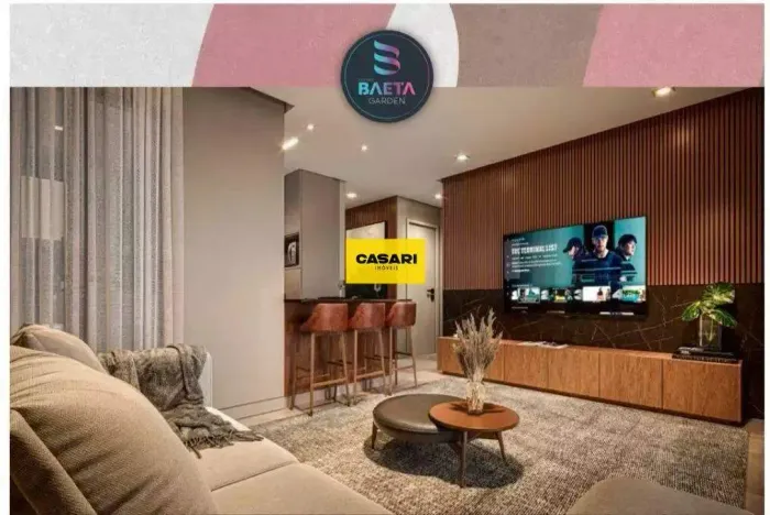 Apartamento 2 quartos, Sacada grill. 1 vaga no sub solo, 53m2- Baeta Garden - Baeta Neves-