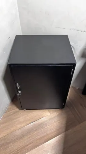 Comoda de rodinha madeira preta para escritorio ou home office