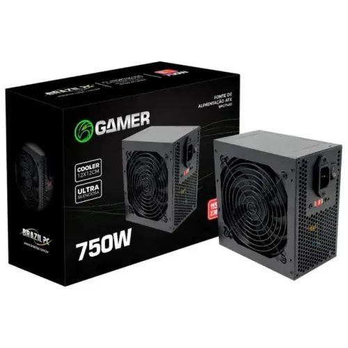 **Fonte ATX 750W Brazil PC Gamer para Computador NOVA COM GARANTIA**