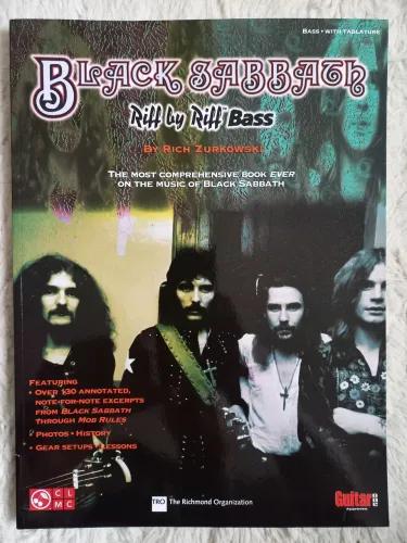 Livro Songbook Black Sabbath - Riff By Riff Bass (Contrabaixo)
