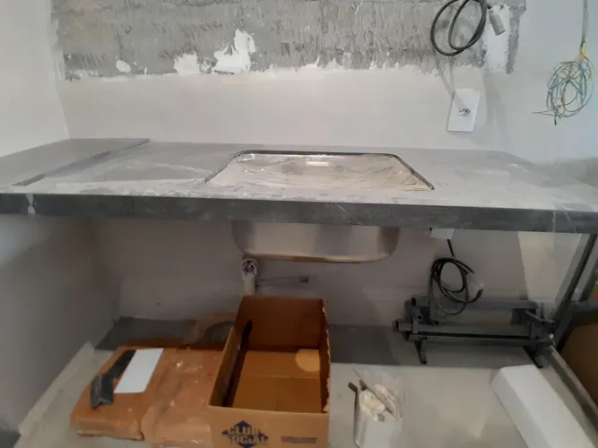 Bancada com cuba para cozinha