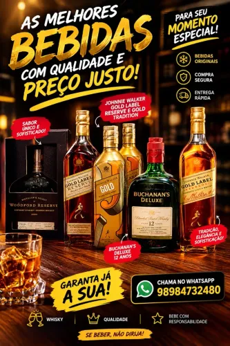 Whiskies Premium à Venda | Johnnie Walker, Buchanan?s e Woodford Reserve ? 