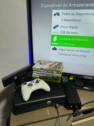 Xbox 360 Slim Destravado RGH Placa + HD 250GB + 7 Jogos