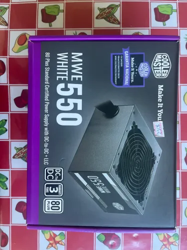 Fonte Cooler Master MWE 550W 80 Plus White - Com Cabo de Força Original