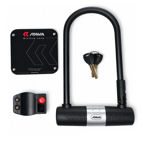 Cadeado U-Lock Grande Reforçado para Bicicleta Elétrica Bike Moto com Suporte