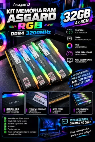 Memória ram Asgard RGB