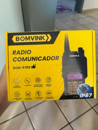 Rádio Comunicador Portátil + Microfone (extensão)