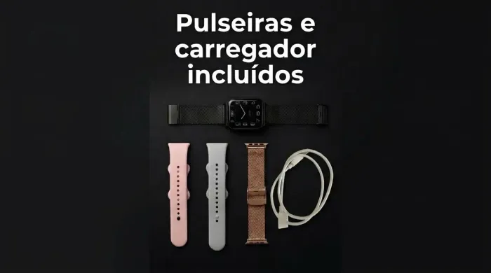Relógio Digital Xiaomi Smart Band 9 Pro - 4 pulseiras e carregador inclusos.