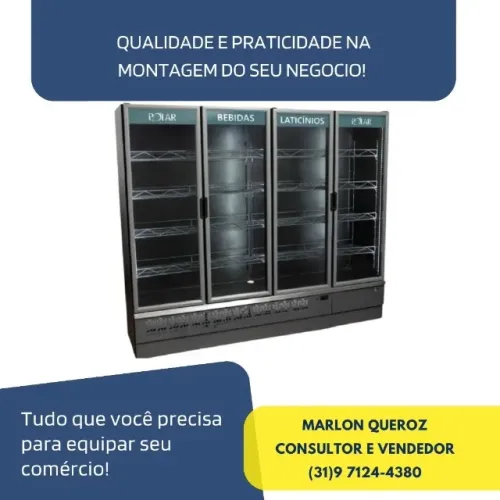 Refrigerador de Bebidas 4 Portas Polar 220V Novo