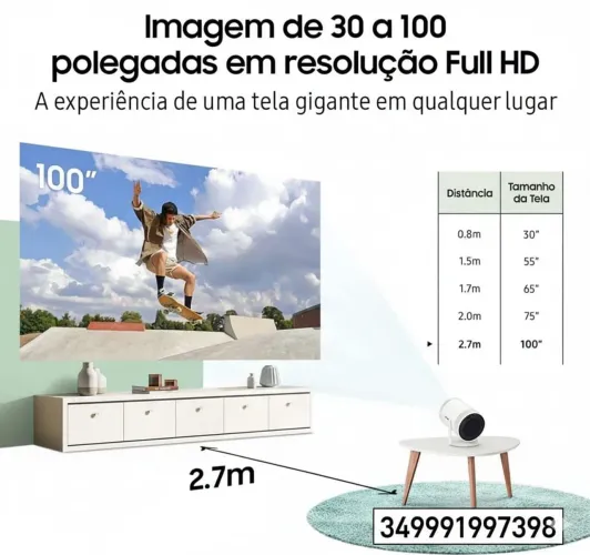 PROJETOR PORTÁTIL SAMSUNG FREESTYLE