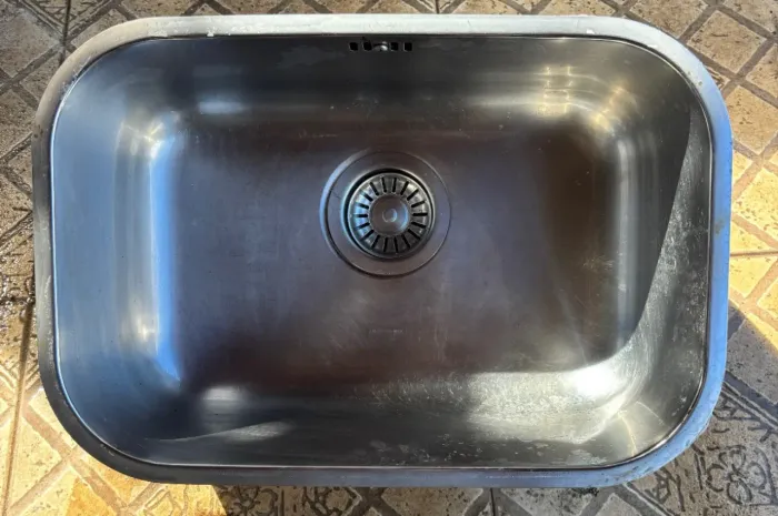 Cuba Pia Inox Tramontina Com Valvula 50 x 34 x 17