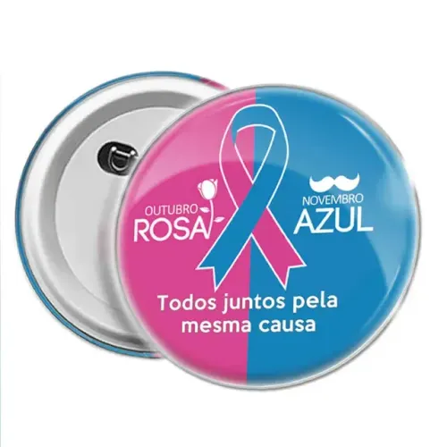 Bottons personalizados Outubro rosa/novembro azul