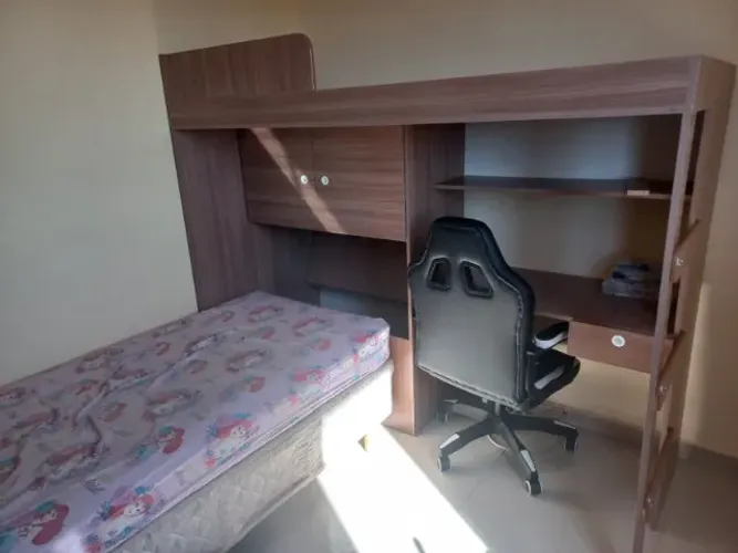 4.3 (6) Cama Alta Multifuncional Com Baú E Estação De Trabalho Lion