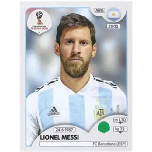 FIGURINHA MESSI COPA DO MUNDO 2018