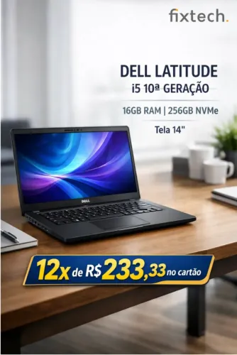 Dell Latitude i5 10ª 16GB RAM SSD NVMe 256GB | Pronto p/ Trabalho