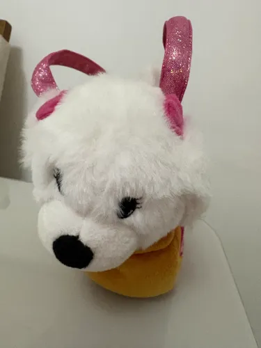 Barbie Pelúcia na Bolsinha Cachorrinha Branca - Fun Divirta-se