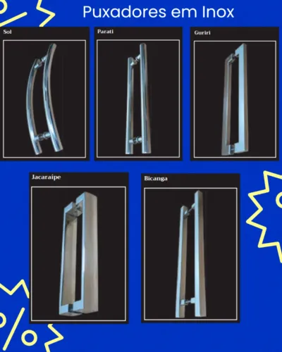 Puxador Inox - a partir de R$ 172,00 (o par)