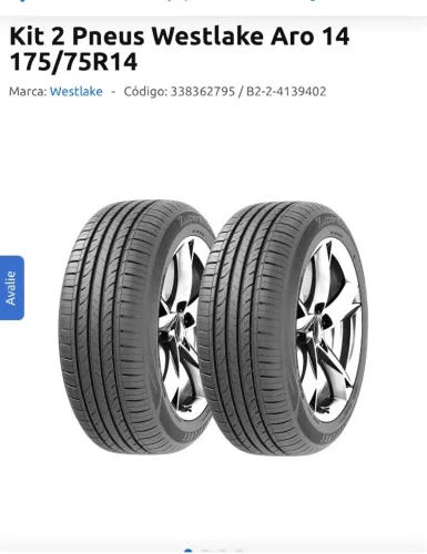 Kit 2 Pneus Westlake Aro 14 175/75R14