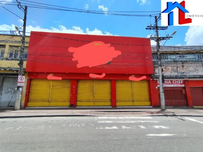 ALUGO Loja de 500m² e 1 andar com 400m², com 3 Banheiros privativos e cozinha. Localizado