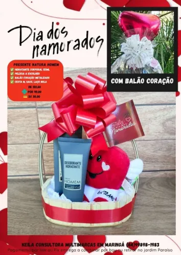 Presente dia dos namorados natura homem
