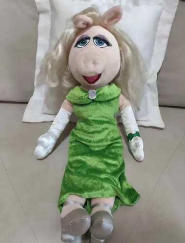 Película boneca grande Miss Piggy Muppets original Disney 50cm