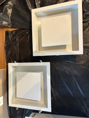 Plafon de embutir 40x40 cm 2 lâmpadas cor branca