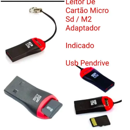 Leitor De Cartão Micro Sd / M2  Usb Pendrive
